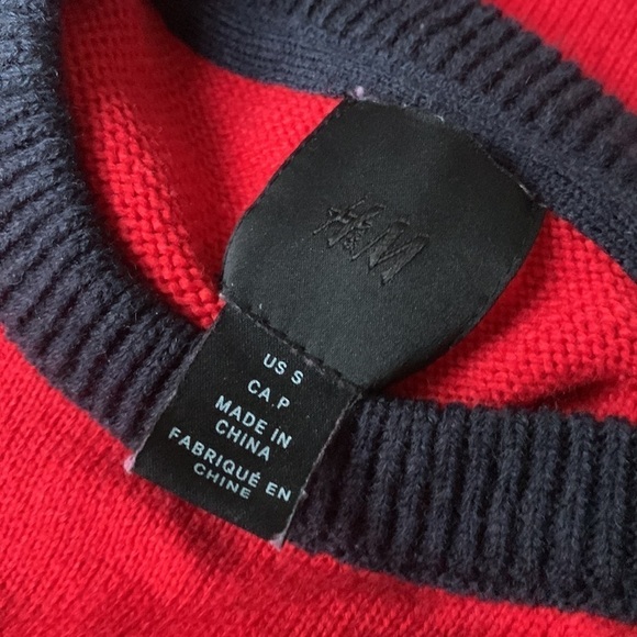 H&M I'm On Your Wish List Ugly Christmas Sweater red holidays party size S - Picture 4 of 9